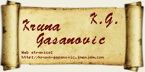 Kruna Gašanović vizit kartica